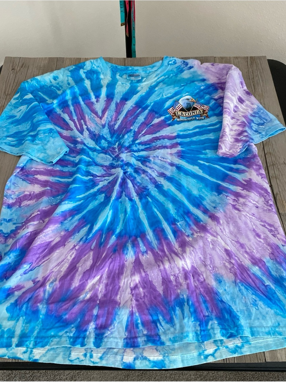 Laconia New Hampshire Bike Week Tie Dye T Shirt Bursting Color Hanes 2022 2XL